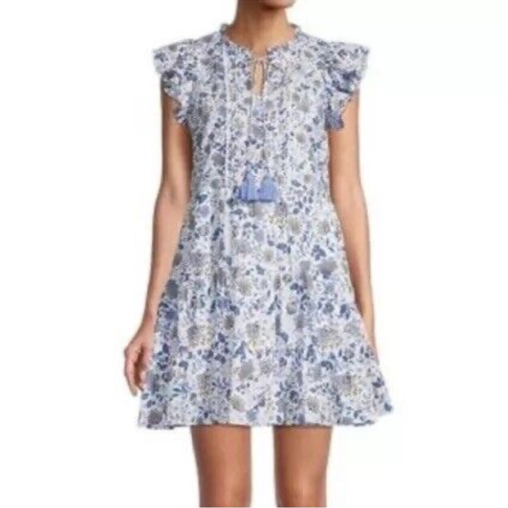 Celina Moon blue patterned dress S